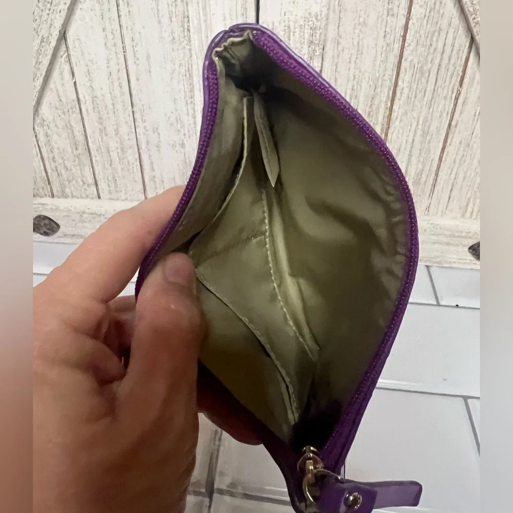 Kate Spade Glossy Purple Dot Pouch